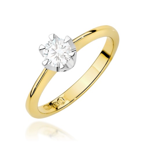 Pierścionek z brylantem 0,70 ct