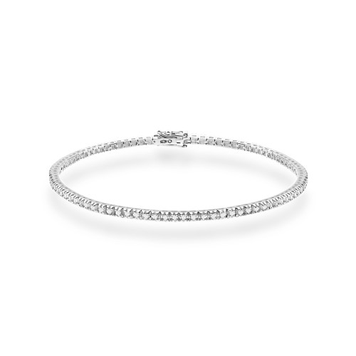 Bransoletka tenisowa z białego złota z diamentami 0,505 ct