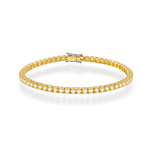 Bransoletka tenisowa z diamentami 1,77 ct żółte złoto