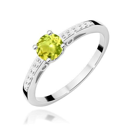 Pierścionek Oliwin 0,60ct białe złoto