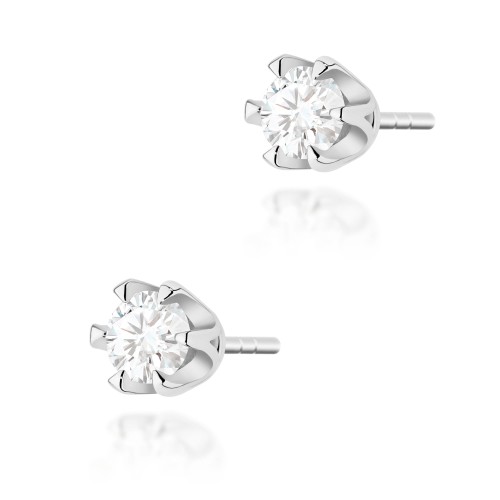 Kolczyki Diament Laboratoryjny 2 x 0,30ct białe złoto