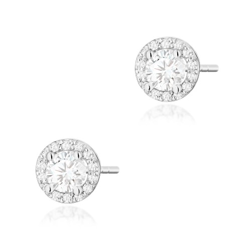 Kolczyki Diament Laboratoryjny 2 x 0,50ct białe złoto