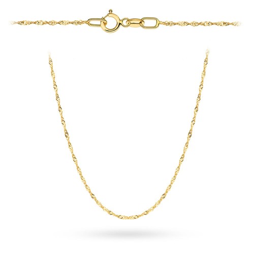 Łańcuszek złoty - splot singapure 40 cm super lekki pr. 585