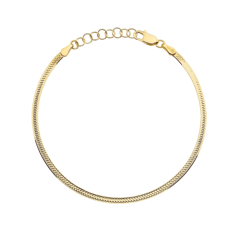 Bransoletka złota jednostronnie diamentowana 2,5mm 