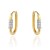 Kolczyki złote z cyrkoniami na środku