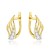 Kolczyki złote skrzydła zdobione cyrkoniami