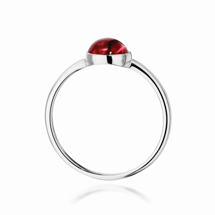 Pierścionek z różowym Turmalinem 1,00ct białe złoto