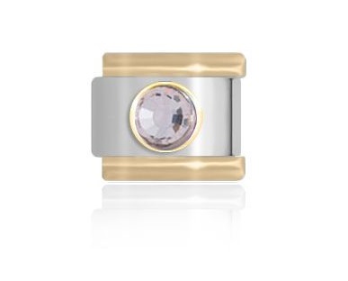 Ogniwo do bransoletki modułowej - Złote krawędzie kryształ Swarovski Maybeme