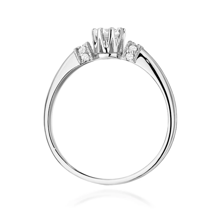 Pierścionek z białego złota z diamentami laboratoryjnymi 0,32 ct