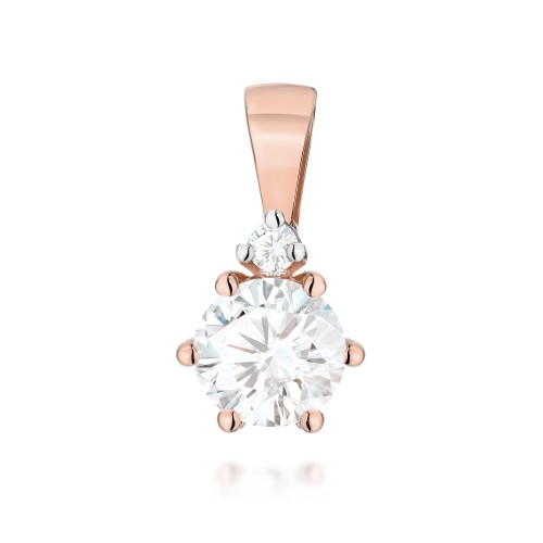 Zawieszka złota z diamentami laboratoryjnymi 0,50ct różowe złoto (Rose Gold)