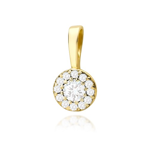 Zawieszka złota z diamentami laboratoryjnymi 0,22 ct