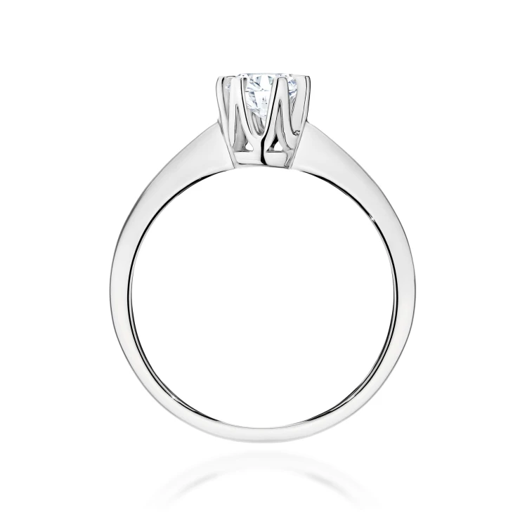 Pierścionek z białego złota z brylantem 0,70 ct
