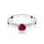 Pierścionek Rubin 0,60ct białe złoto