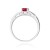 Pierścionek Rubin 0,60ct białe złoto