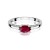 Pierścionek owalny
 Rubin 0,60ct białe złoto