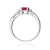 Pierścionek owalny
 Rubin 0,60ct białe złoto