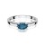 Pierścionek owalny Topaz London Blue 0,50ct białe złoto