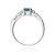 Pierścionek owalny Topaz London Blue 0,50ct białe złoto