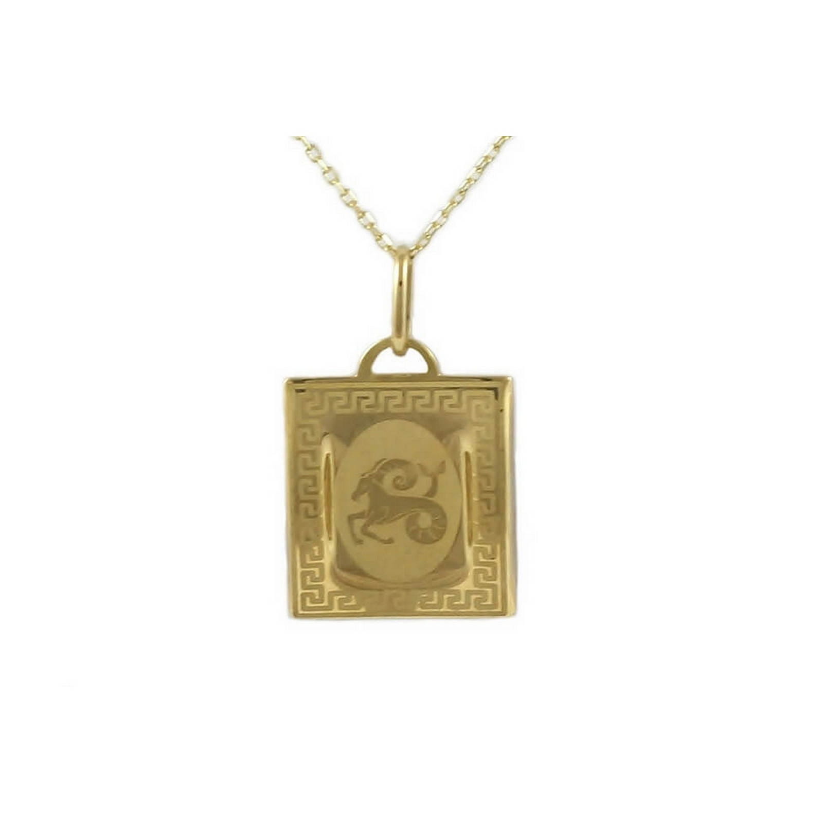 Złota zawieszka ze znakiem zodiaku koziorożec