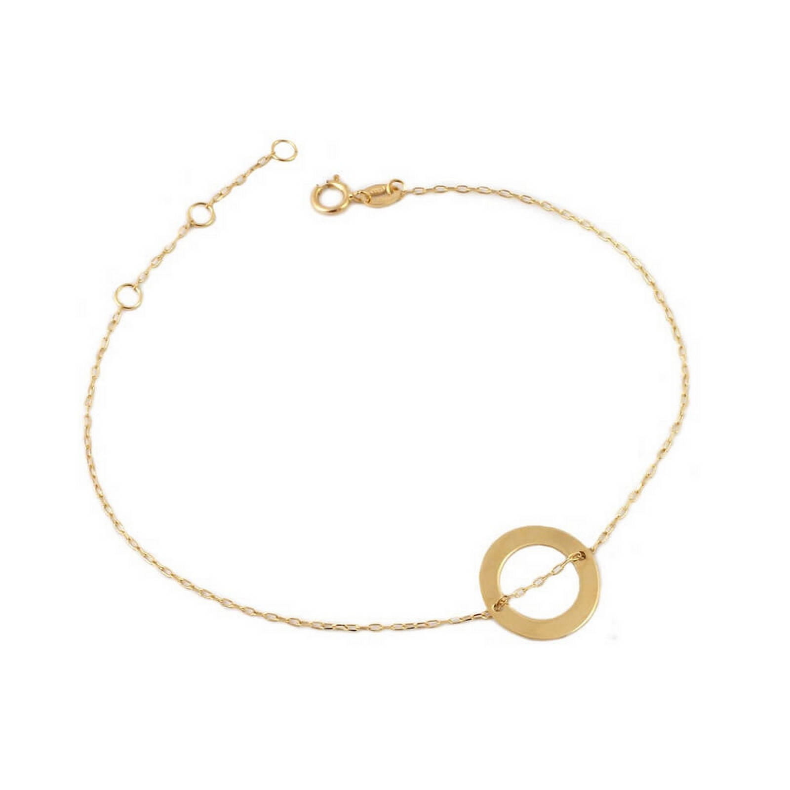 Klasyczna złota bransoletka z kółkiem