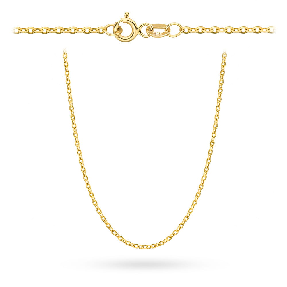 Łańcuszek złoty - splot rolo diamentowany 45 cm