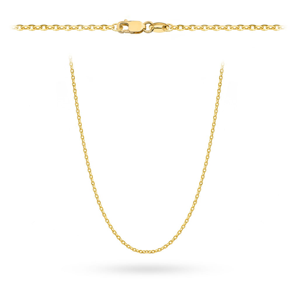 Łańcuszek złoty - splot rolo diamentowany 45 cm