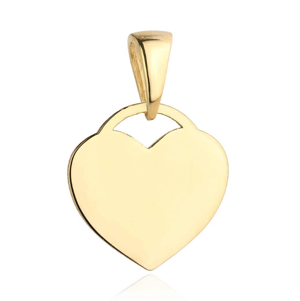 Zawieszka złote płaskie serce 0.57g