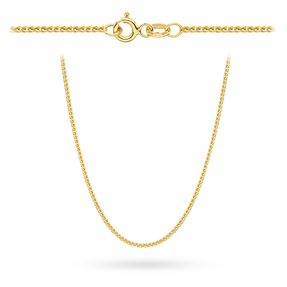 Łańcuszek złoty pr. 585 - splot lisi ogon 50 cm 1,83g