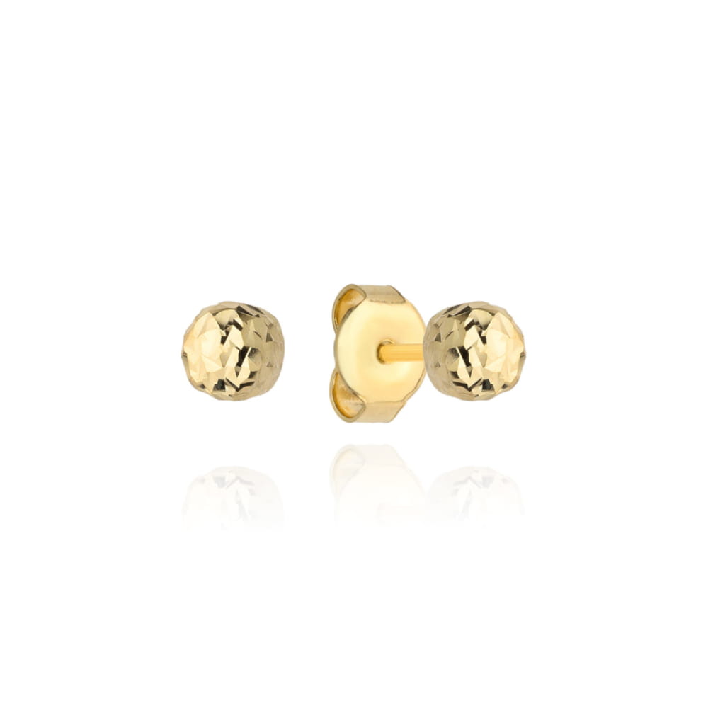 Kolczyki kulki super lekkie diamentowane 3 mm pr. 333 0.29g