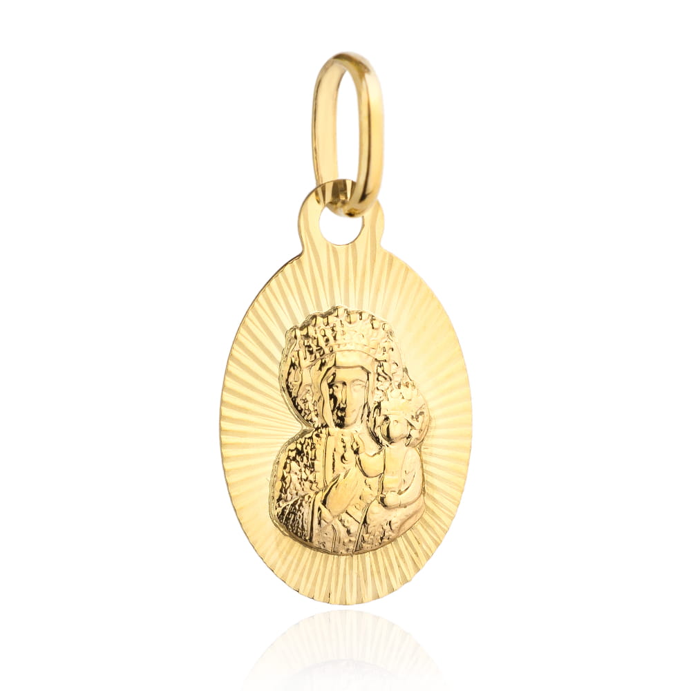 Medalik Matka Boska Częstochowska diament pr. 585 0.65g