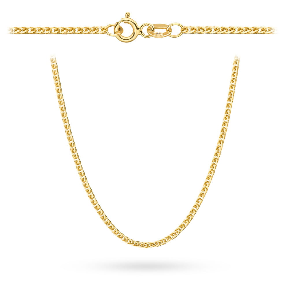 Łańcuszek złoty pr. 585 - splot lisi ogon 55 cm 2,01g