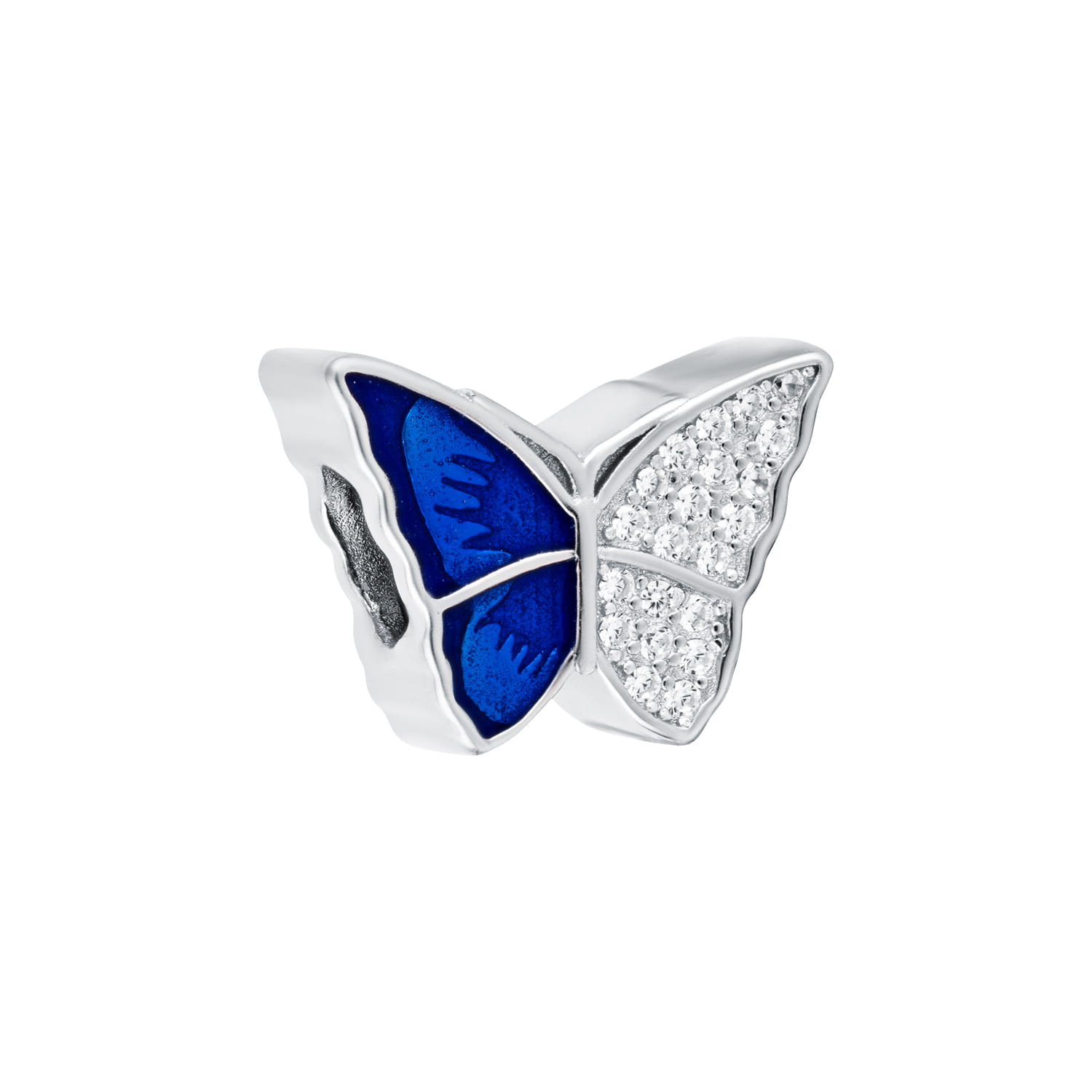 Zawieszka do bransoletki motyl z cyrkoniami