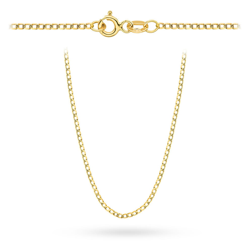 Łańcuszek splot pancerka diamentowana / nacinana 50cm