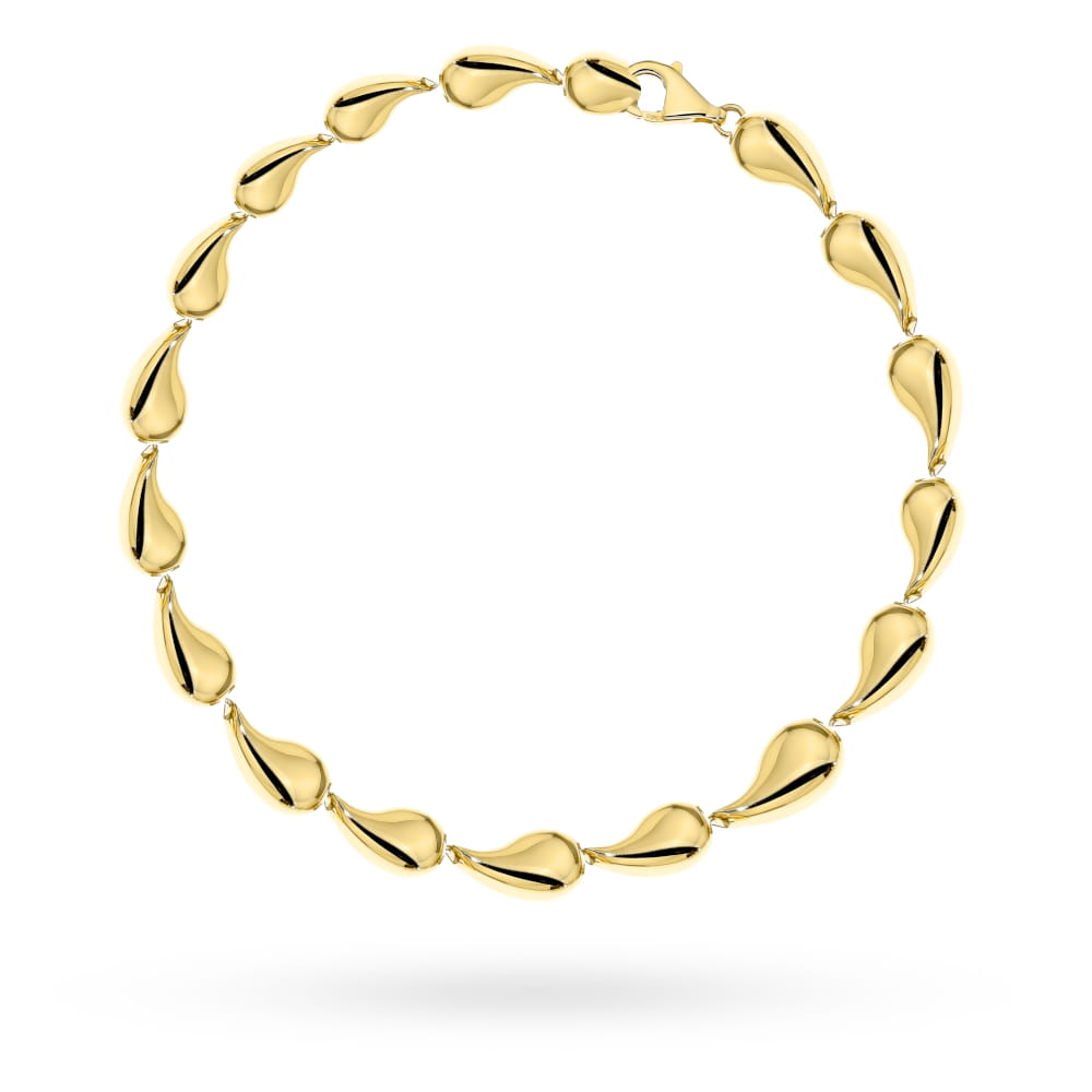 Bransoletka złota złożona z kropelek