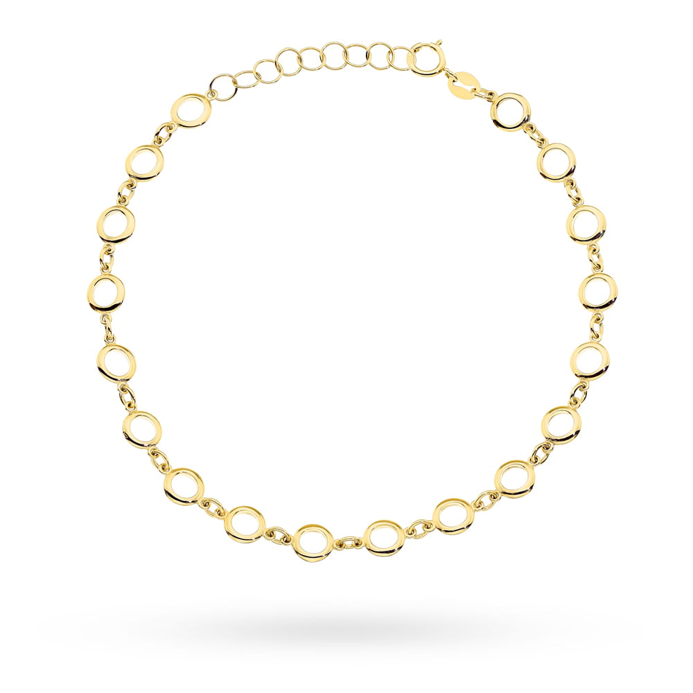 Bransoletka złota złożona z kółeczek