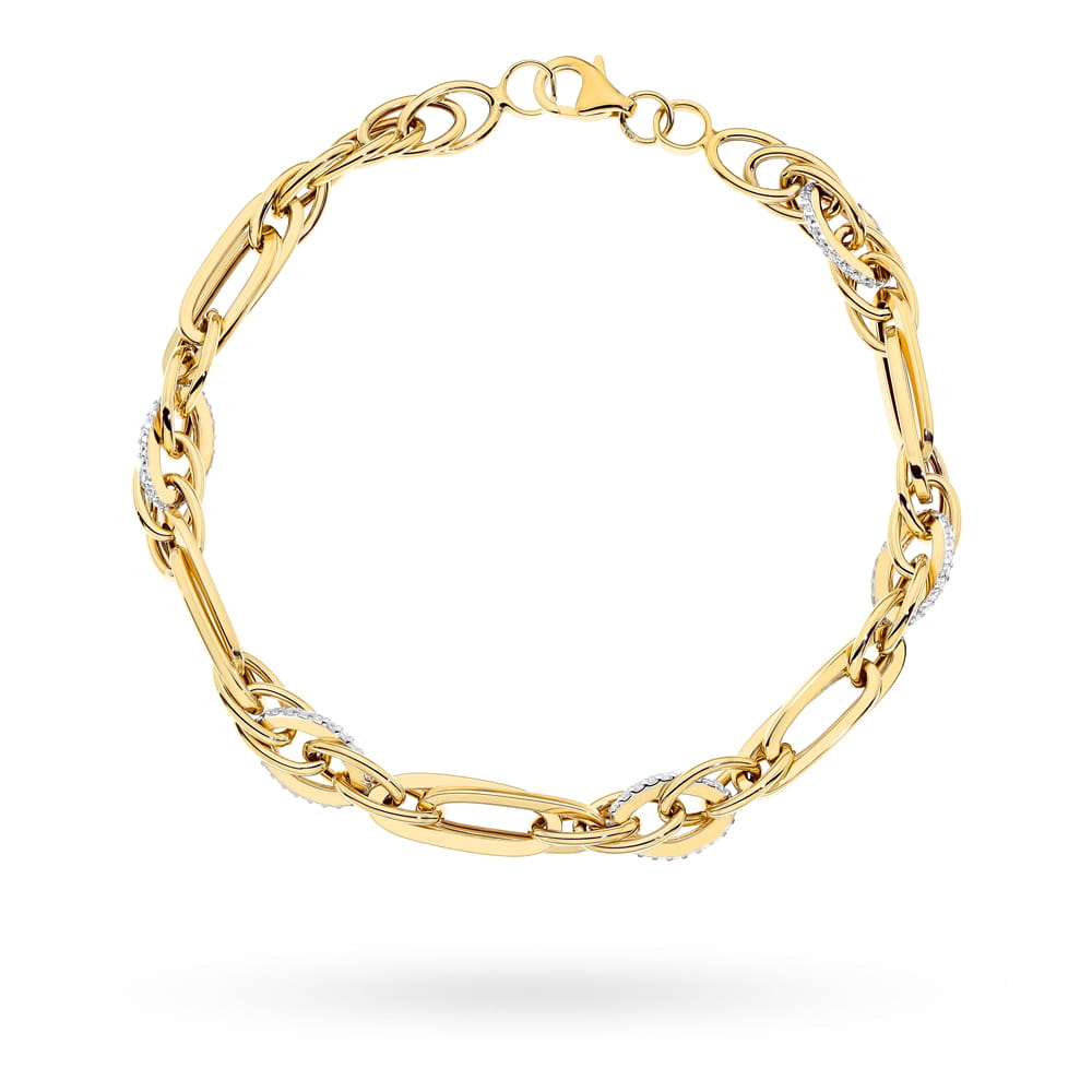 Bransoletka złota z kolekcji "GRANDE" zdobiona cyrkoniami