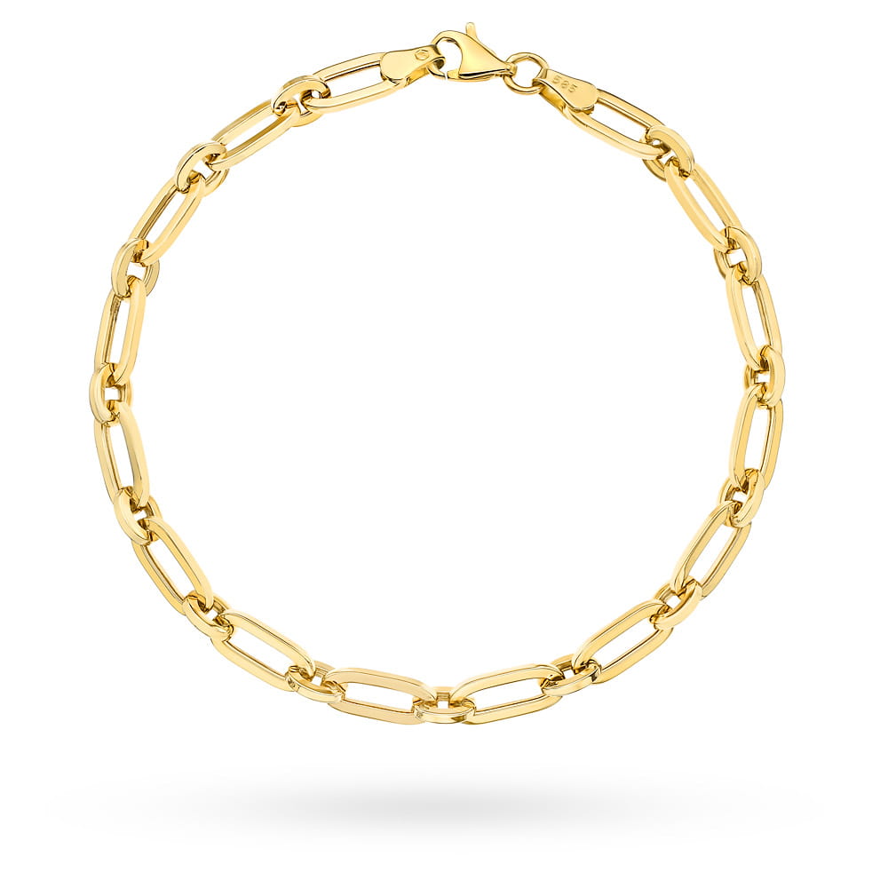 Bransoletka złota długie ogniwa i kółka