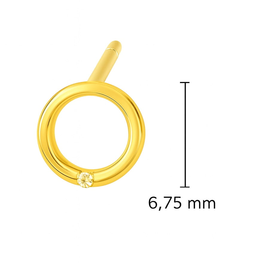 Kolczyki kółeczka z cyrkonią