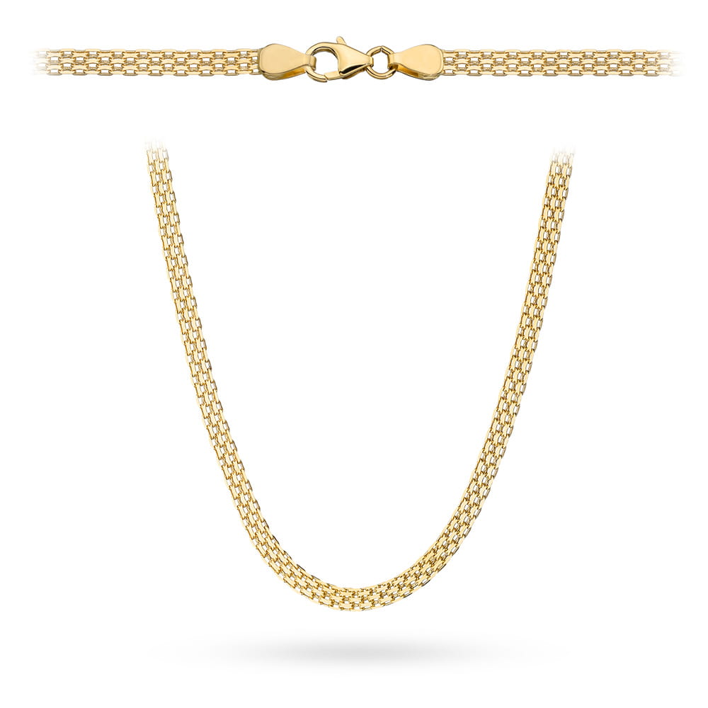 Łańcuch złoty bismarck 50cm - 4mm