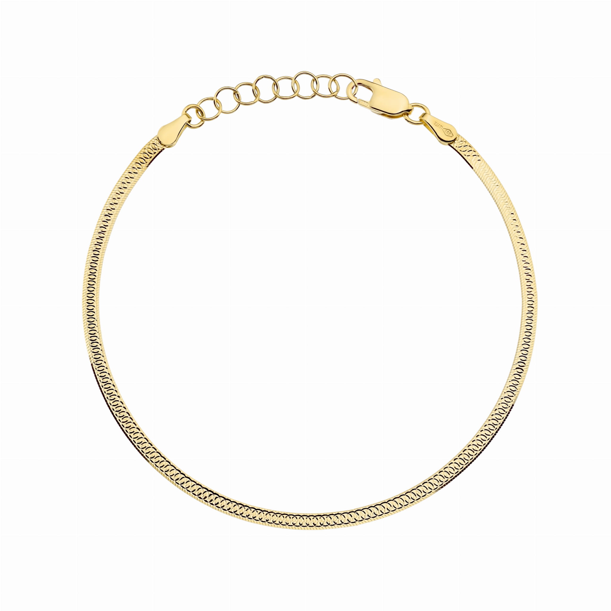Bransoletka złota jednostronnie diamentowana 2,5mm