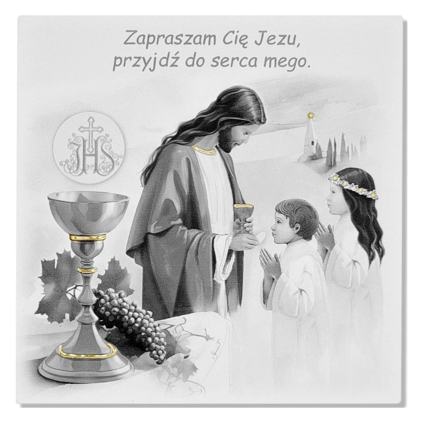 Obrazek Komunia czarno-biały