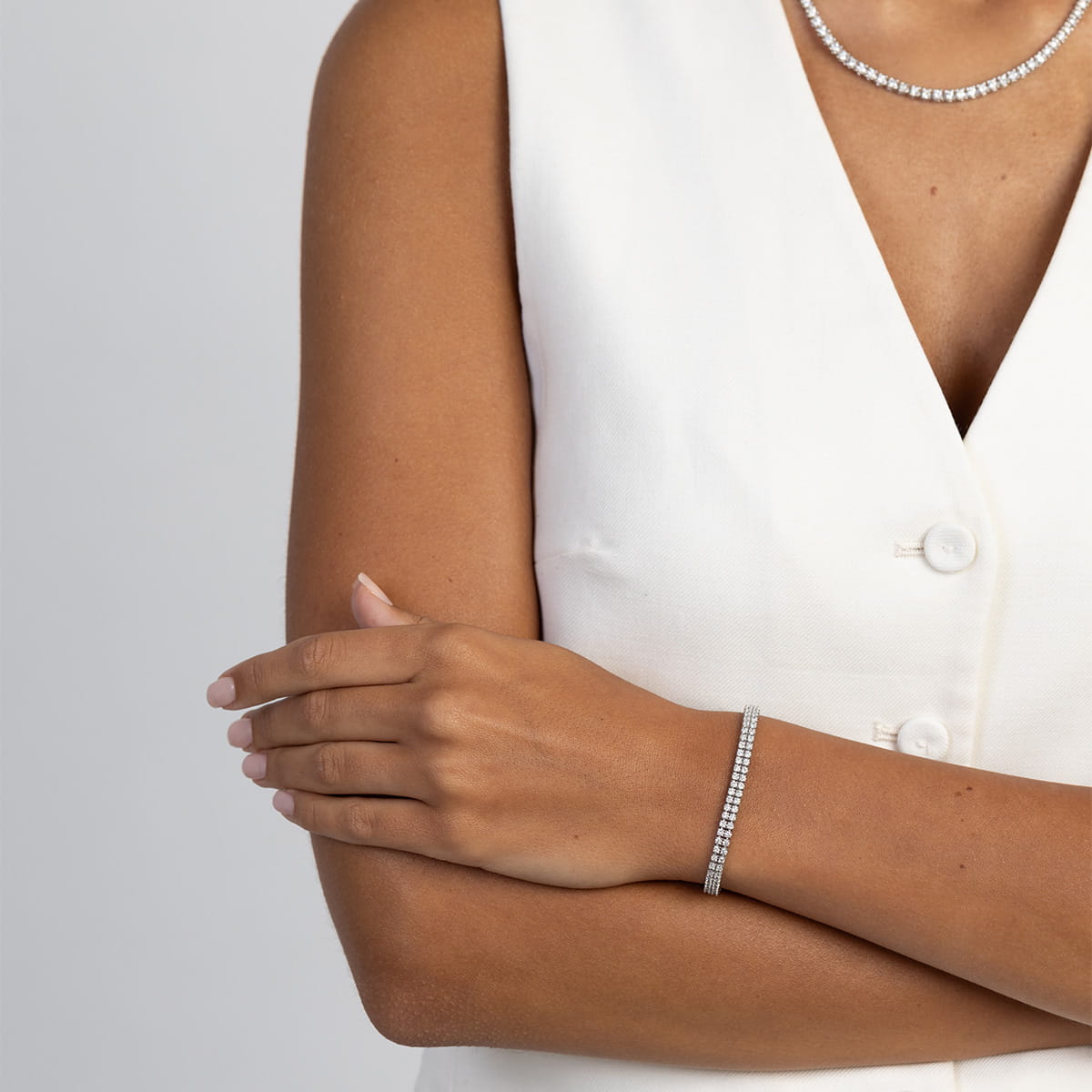 Bransoletka z diamentami laboratoryjnymi 2,96 ct