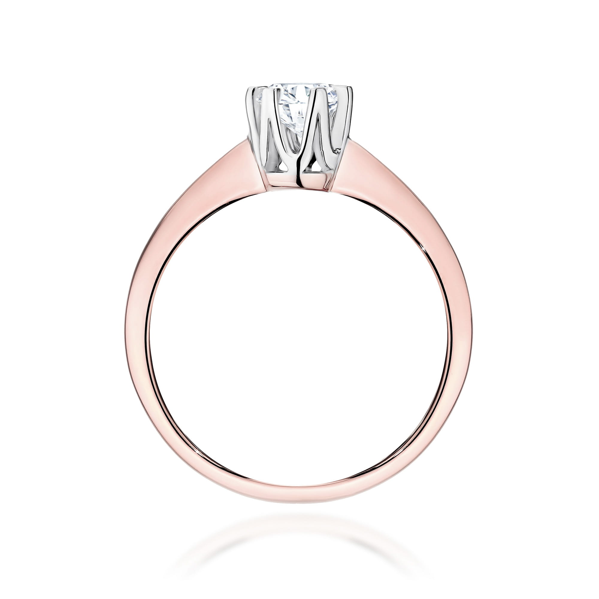 Pierścionek W0220 Diament Laboratoryjny 0,70ct różowe złoto