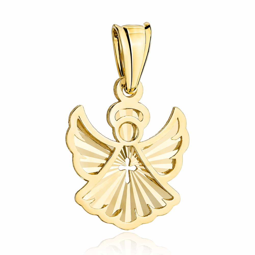 Zawieszka złota diamentowany aniołek pr. 375