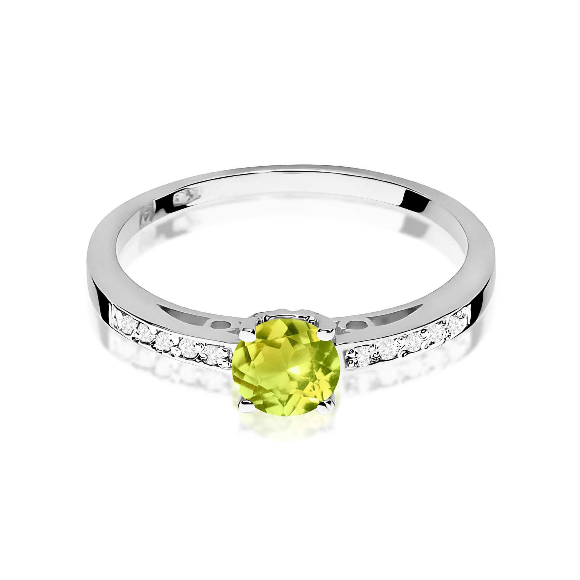 Pierścionek Oliwin 0,60ct białe złoto