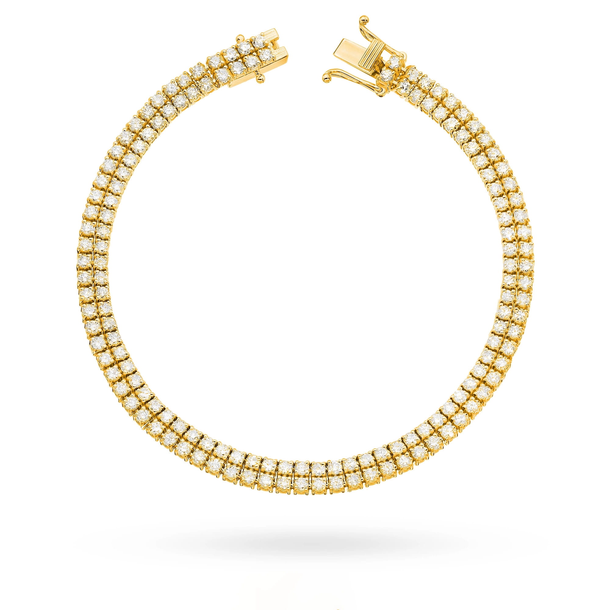 Bransoletka z diamentami dwa rzędy 2,96 ct