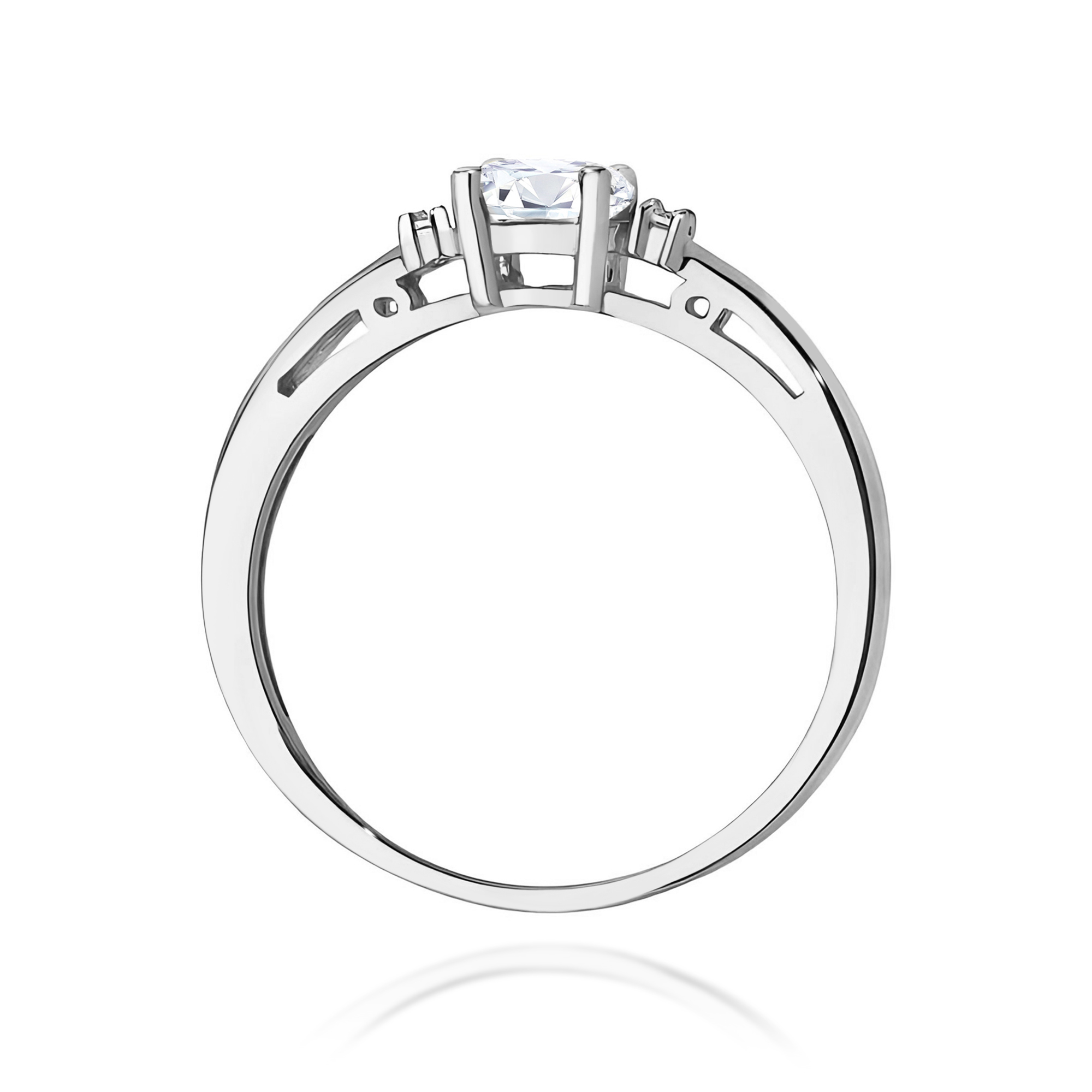 Pierścionek owalny Diament Laboratoryjny 0,40ct białe złoto