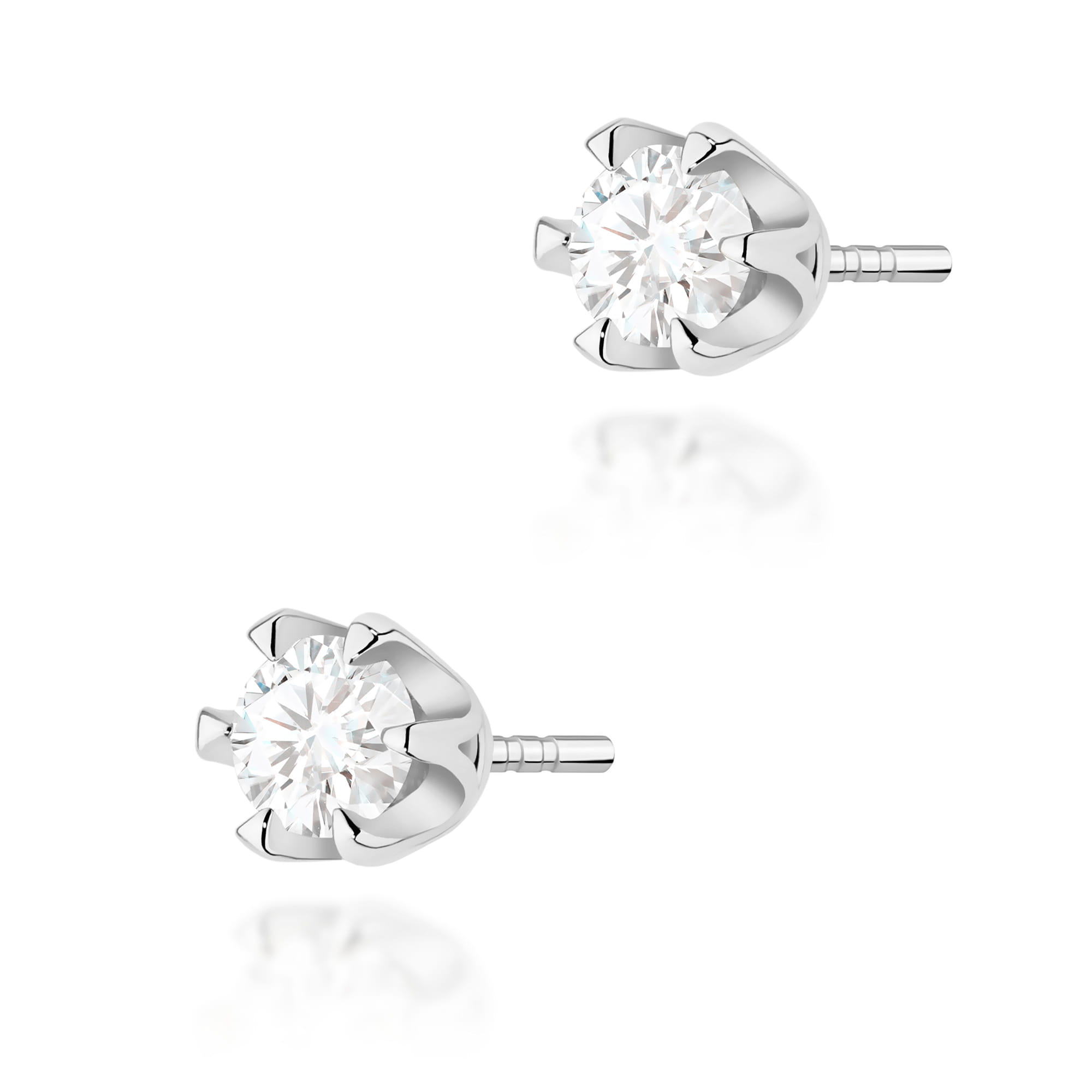 Kolczyki Brylanty 0,60 ct białe złoto