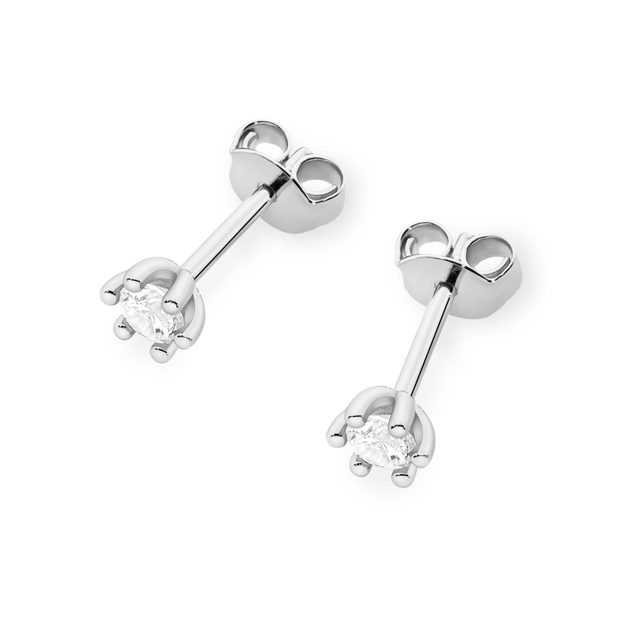 Kolczyki Brylanty 0,20 ct z białego złota