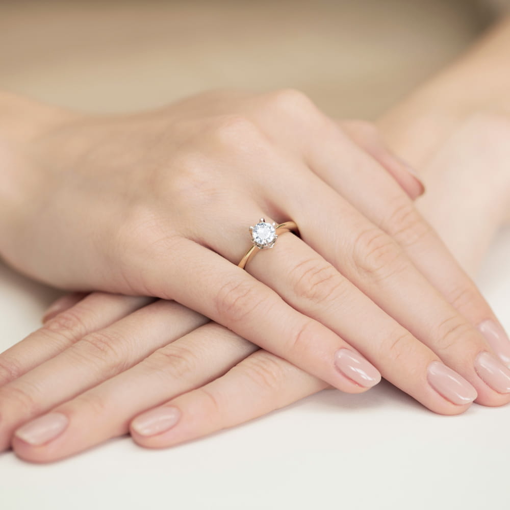 Pierścionek z brylantem 0,70 ct